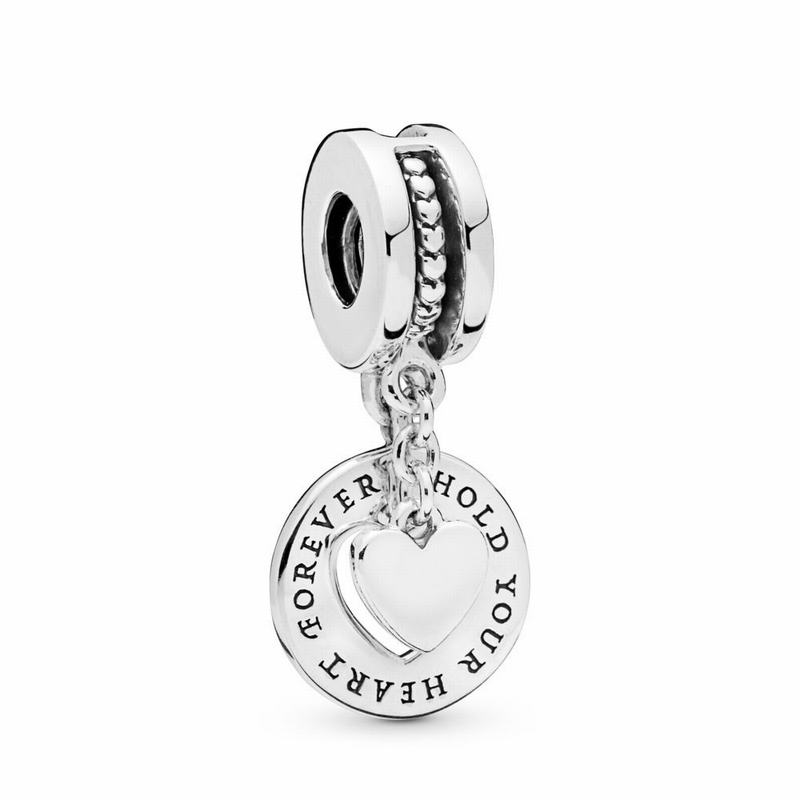 Pandora Hold Your Heart Split Dangle Charm Ireland - Sterling Silver - 123685TGI